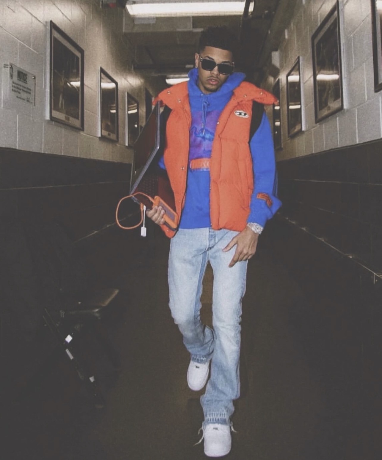 CJ WestCoast walking backstage before a show